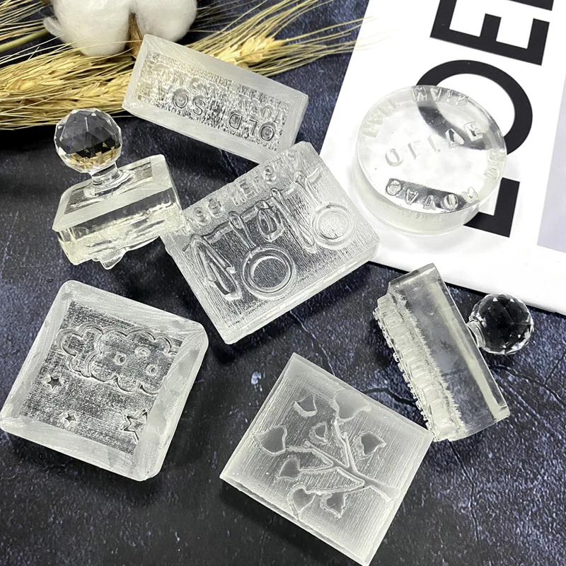 Custom Lovely Bath Enjoy Pattern Soap Stamp Mini Transparent Acrylic Clear  Sealing Seal For Handmade Soap Making Supplies Kits - AliExpress