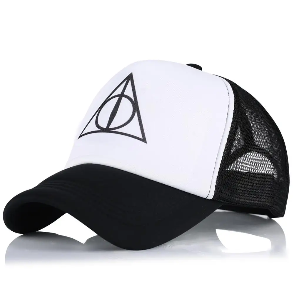 

Men Black Baseball-Cap Deathly Hallows Mesh Breathable Caps Dads 2020 Adjustable Hats for Hunting and Fishing Women's Universal