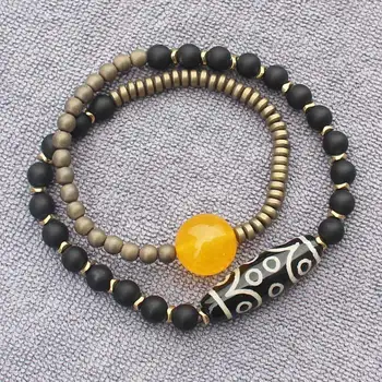 

Adjustable Full hand Made Dzi Agate Bracelets ,