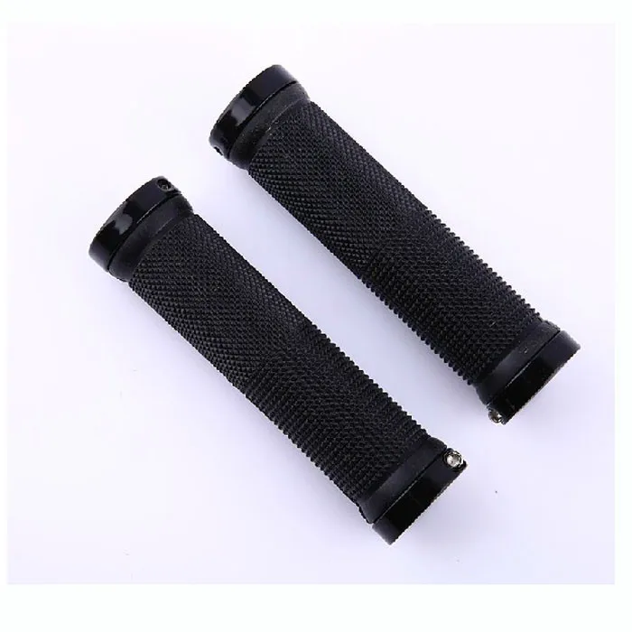 2pcs locking Bmx Mtb Mountain Bike Cycle Bicycle Handle Bar Grips Rubber Anti-slip Handle Grip pattern for extra grip#Z