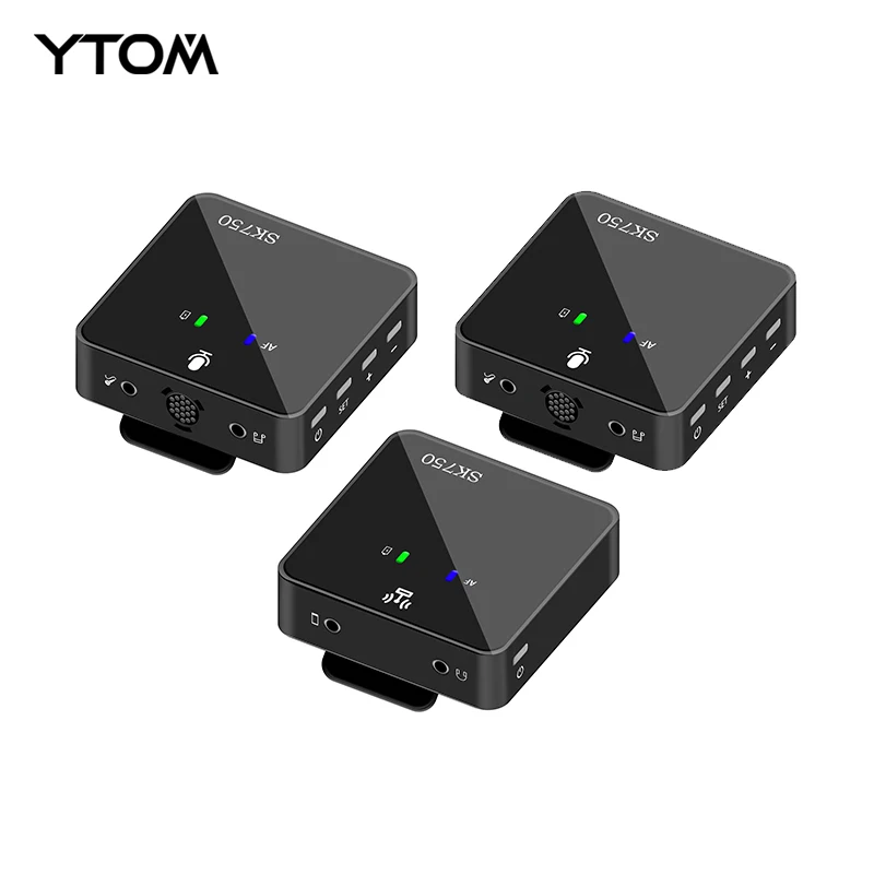 Беспроводной петличный микрофон YTOM go 2 UHF для смартфона ноутбука DSLR планшета