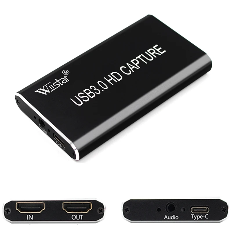 TYPE C USB 3.0 HDMI Audio Video Capture Card Device HD 1080P 60Hz Live Stream Game Capture for Win8 Windows 10 MAC Linux