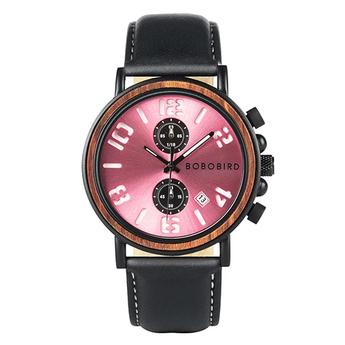 Montre homme бренд BOBO BIRD Дата хронограф из натуральной кожи ремешок мужские часы дропшиппинг подарочная коробка - Цвет: M-S28-2