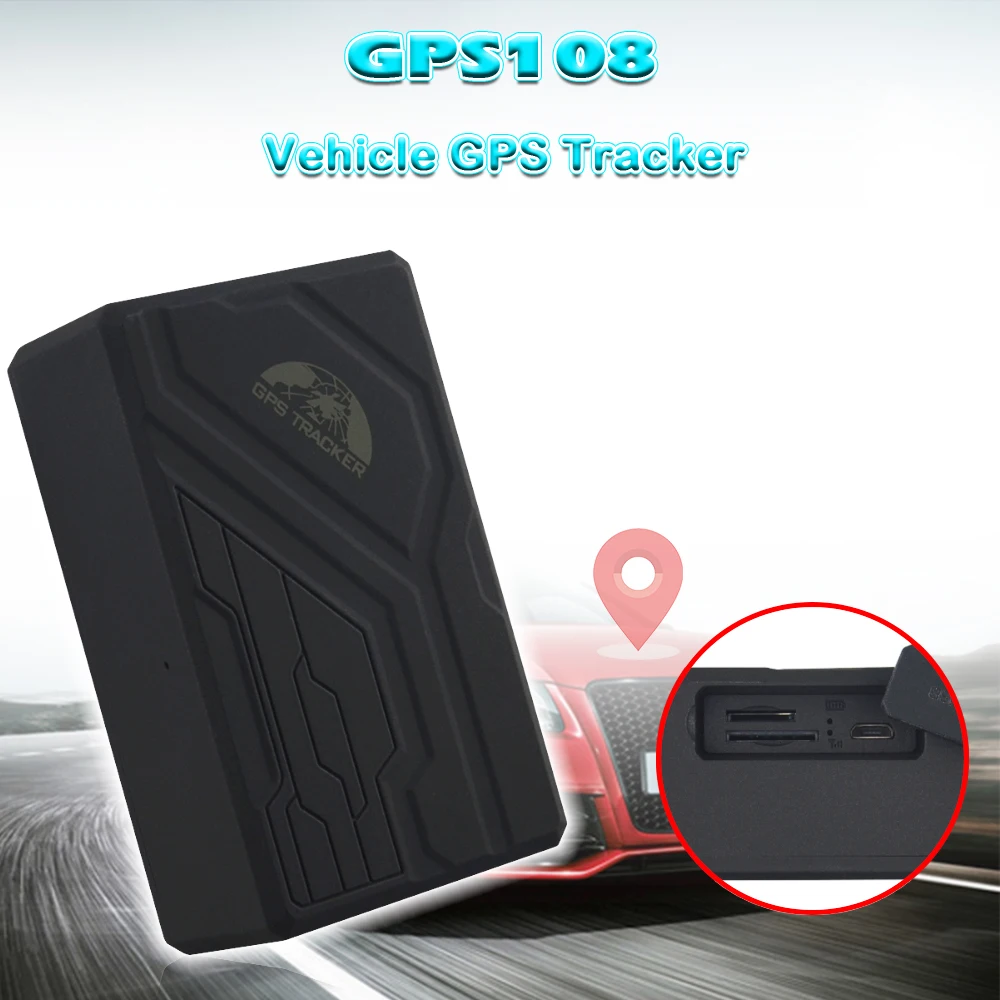 Магнитный автомобильный gps-трекер gps 108/TK108 10000mAh портативный gps локатор устройство автоматического отслеживания с движением/датчики удара для сигнализации