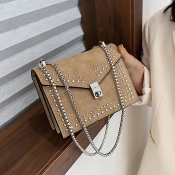 

2020 New Texture Small Bag Female 2020 New Tide Korean Fashion Rivet Shoulder Messenger BA113