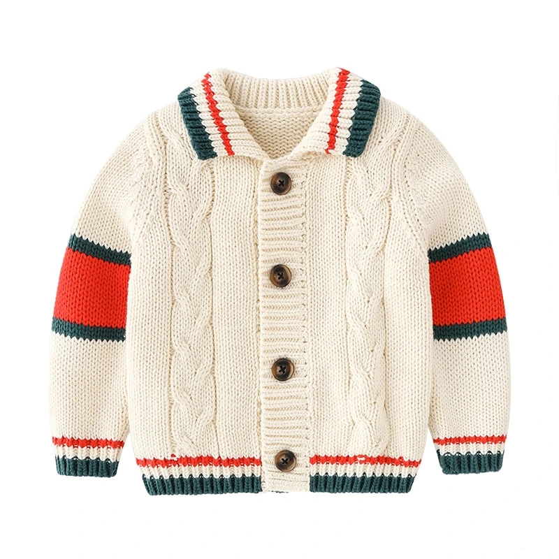 

Autumn New Kids Girls College Style Knit Cardigan