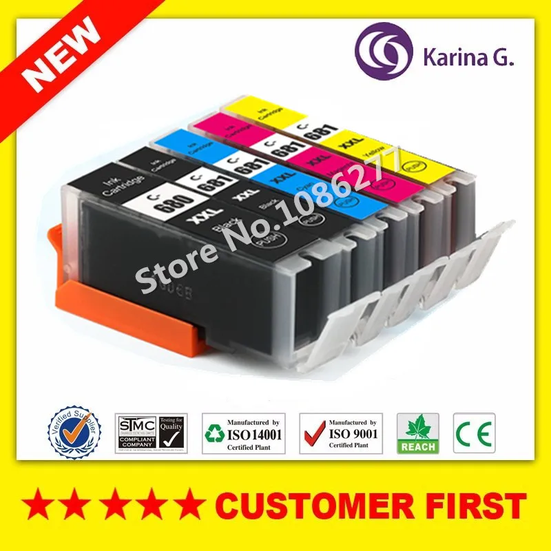 Совместимый с Canon PGI680 CLI681 PGI 680 чернильный картридж для PIXMA TR7560 TR8560 TS6160 TS8160 TS9160 и т.