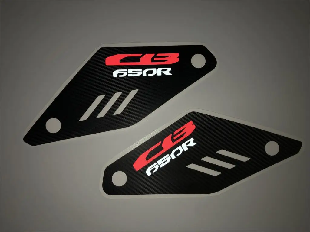 Для Honda CB650R наклейка на боковую крышку корпуса s светоотражающий шрифт CB 650R 3D рисунок из углеродного волокна защитная наклейка наклейки