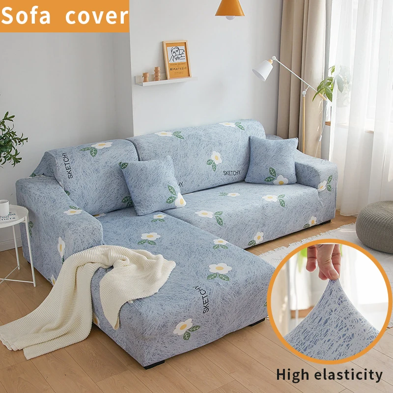 

Flower Prints Elastic Couch Covers Four Seasons Universal Sofa Cover Sectional Non-slip Stretch Couch Slipcover for Living Room
