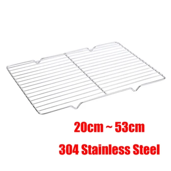 

304 Stainless Steel BBQ Grill Meshes Oven Net Wire Steaming Kebab Barbecue Mesh Rack Kitchen Tools bread cold rack plate tray