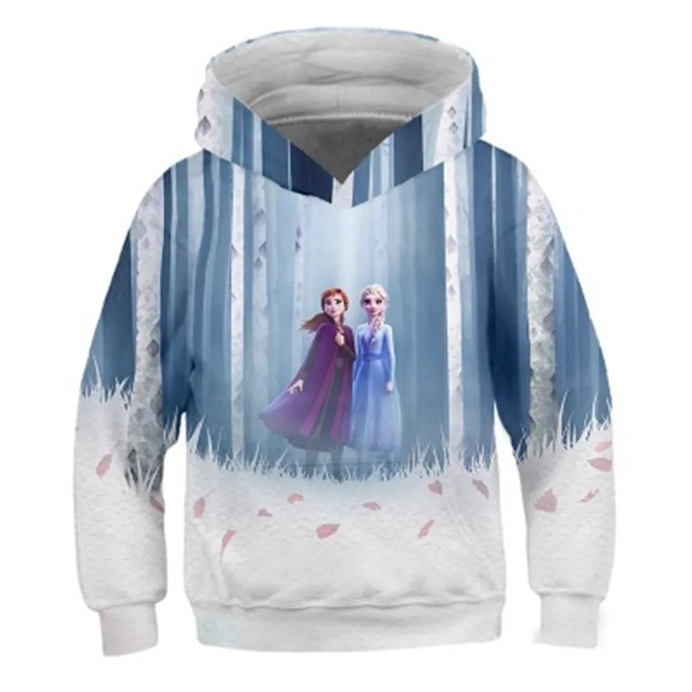 Style7 Толстовки с капюшоном для девочек с изображением Эльзы и Анны; сезон весна-осень; Верхняя одежда для маленьких девочек с изображением Снежной Королевы; свитер с длинными рукавами для девочек; детская одежда - Цвет: Style7