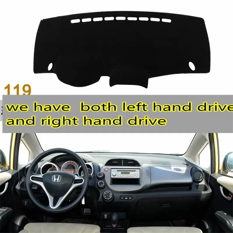Для Honda Fit Jazz 2008 2009 2010 2011 2012 2013 приборной авто-Стайлинг Аксессуары приборной панели крышки тире коврик ковер автомобиля козырек от солнца