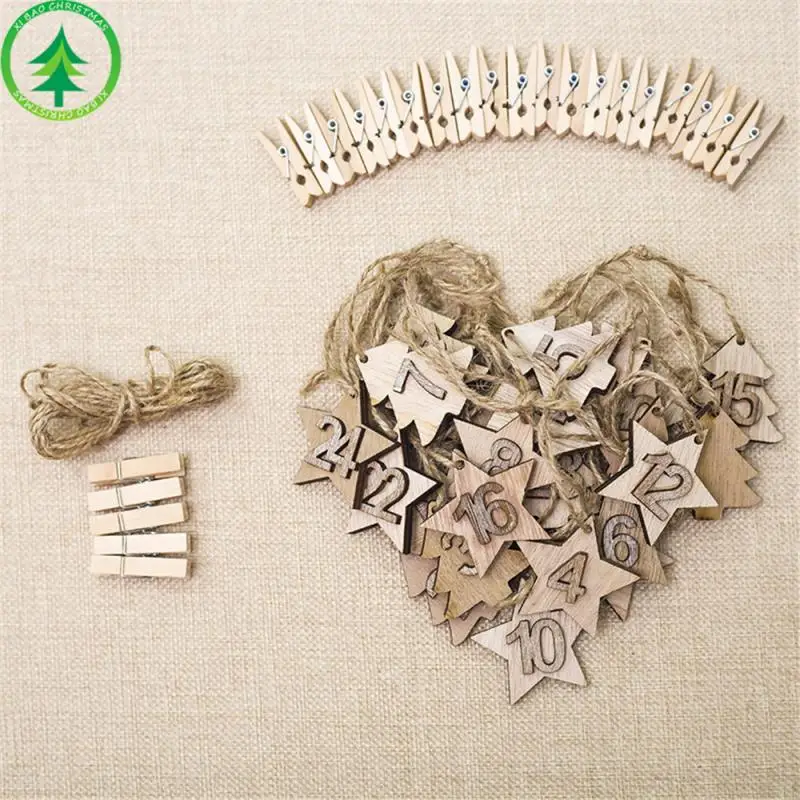 24 шт. Рождественский календарь DIY Подвеска Висячие украшения подарок Санта Клаус