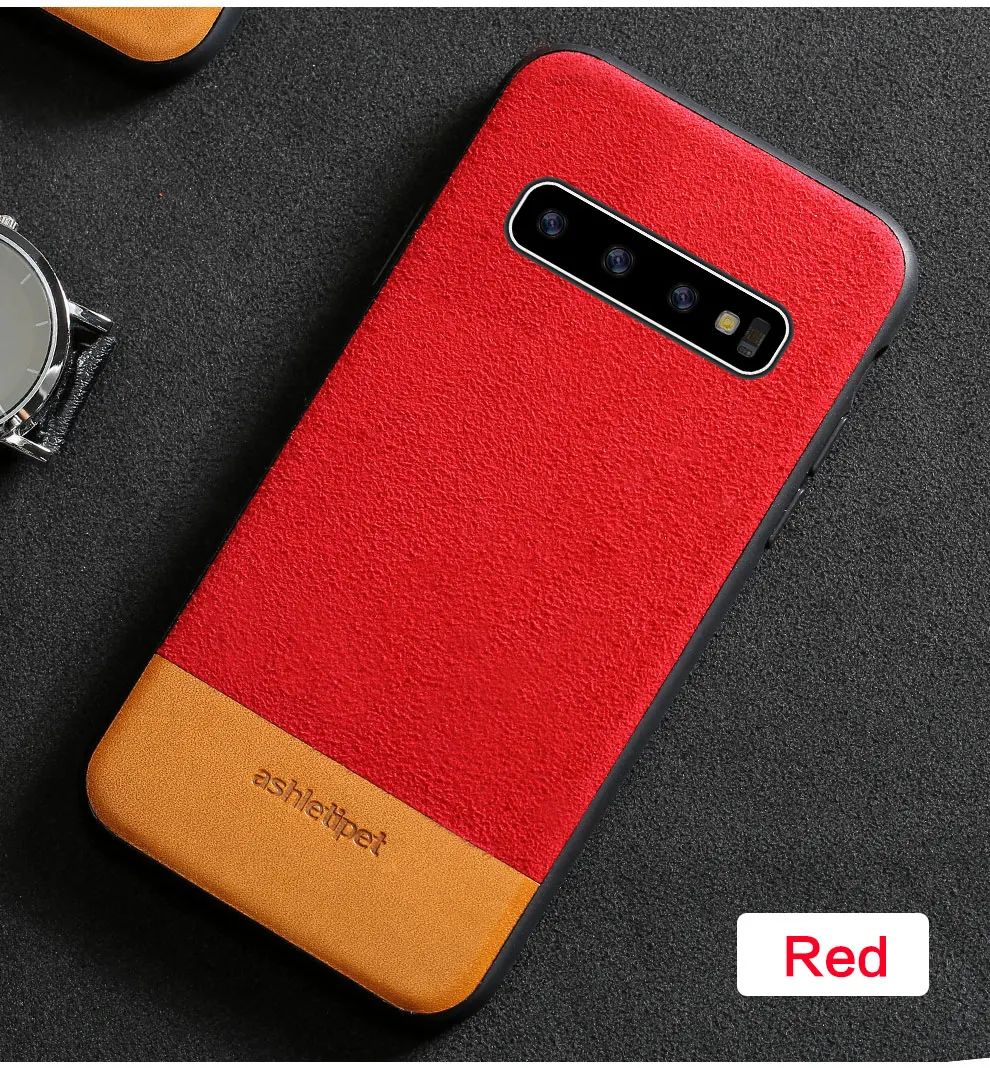 Чехол для телефона из воловьей кожи для samsung Galaxy S10 Lite, мягкий черный ТПУ чехол для телефона для samsung S8 Plus S7/S7 Edge