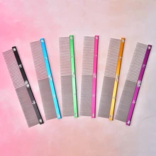 1 шт. расческа для собак длинные густые волосы щетка для удаления меха из нержавеющей стали легкие домашние животные Собаки Кошки гребни для ухода за шерстью животных для мохнатых собак Парикмахерская