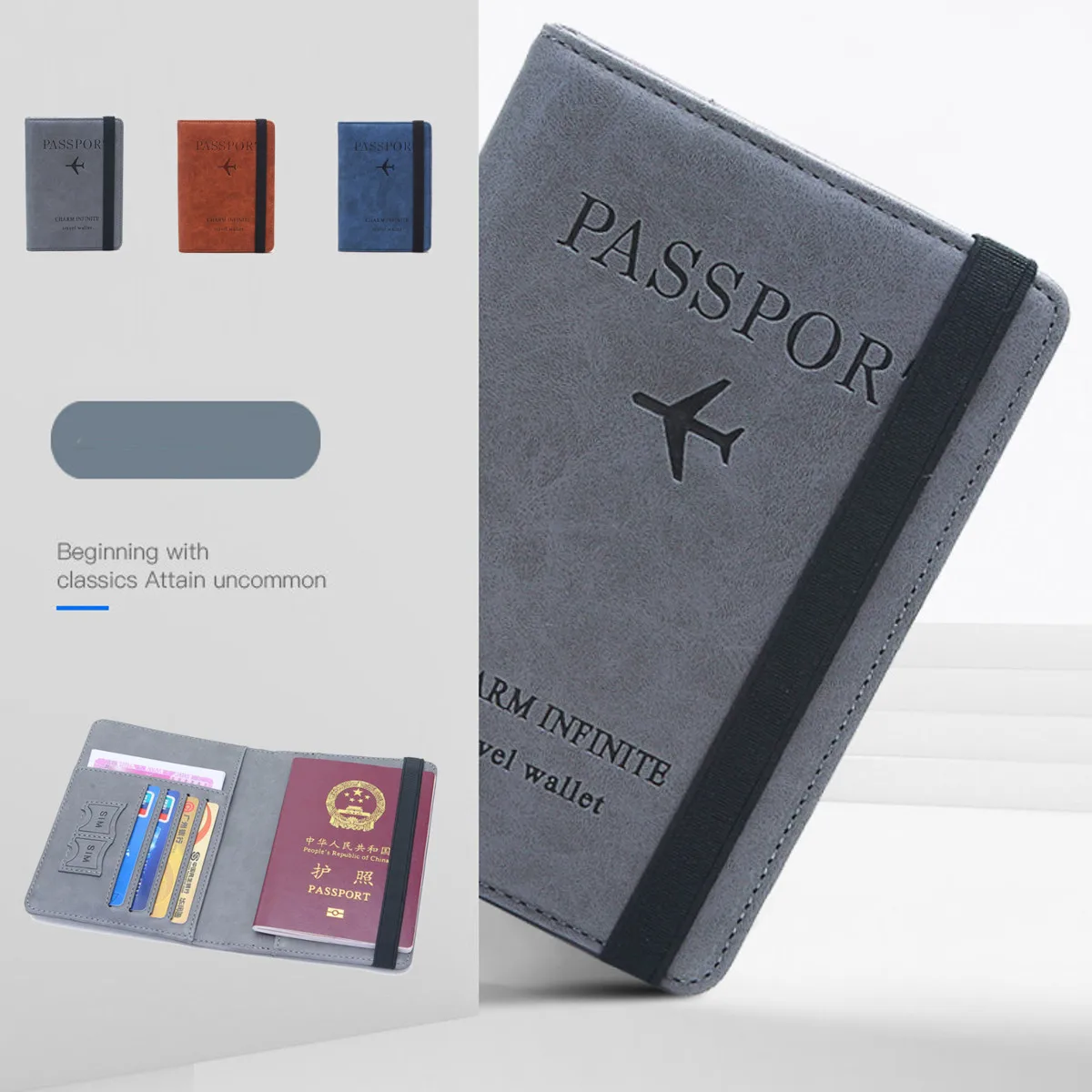 

Card & ID Holders Case Wallet Organizer Passport Card Holder Jacket Document-Set Wallet Visiting-Cards