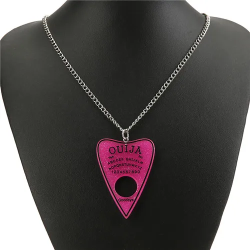 gitter hotpink 1 шт Женское Ожерелье Многоцветная Смола Ouija PlatePendant для детей подарок на день рождения женские ювелирные изделия - Окраска металла: gitter hotpink