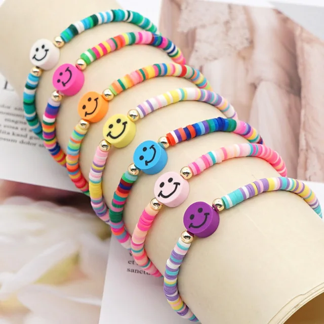 45Styles 10mm Polymer Clay Beads Spacer Loose Beads for Jewelry Making DIY Handmade Charm Bracelet Necklace Accessories 30Pcs 4