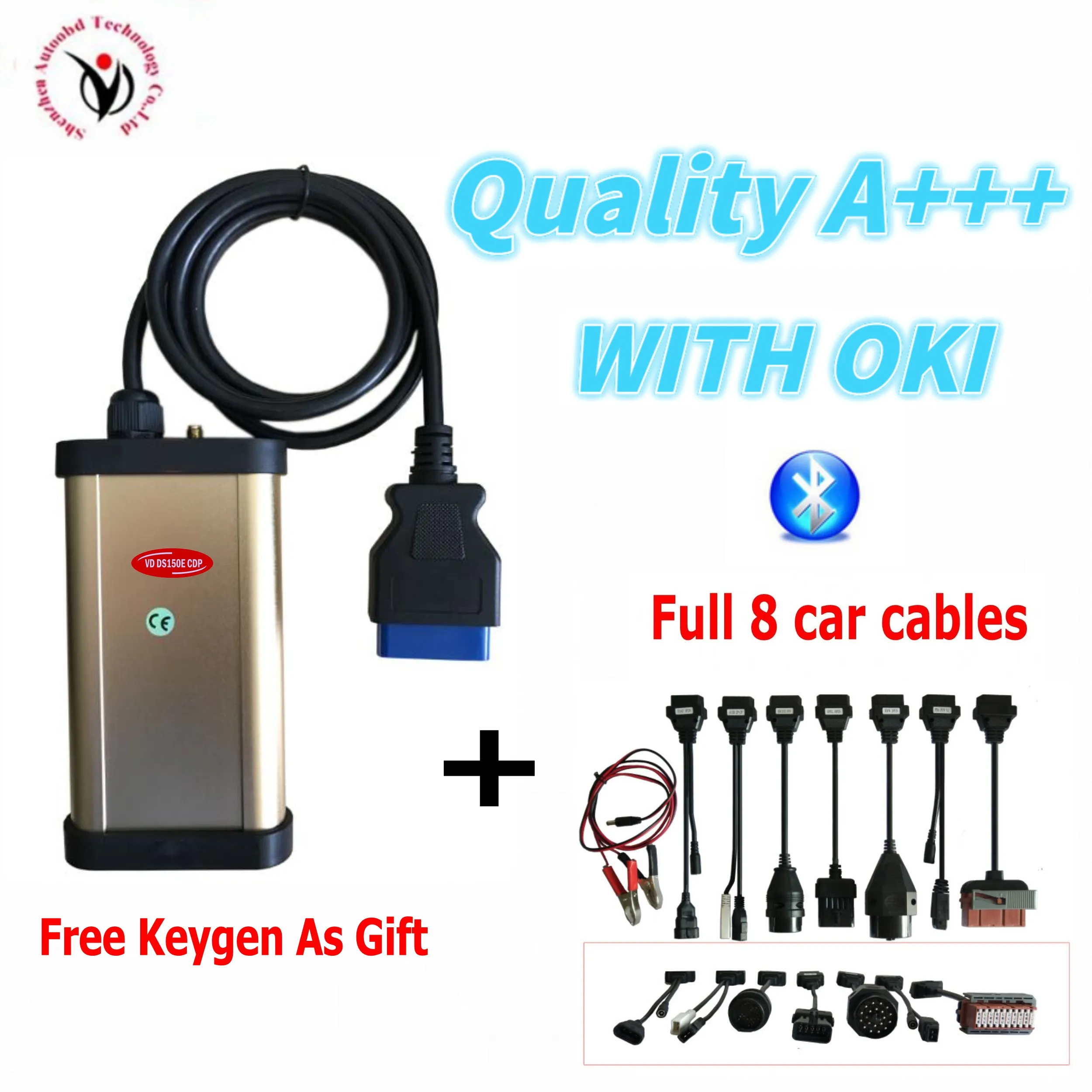 

OKI CHIP ! vd ds150e cdp New gold With Bluetooth + keygen for vdijk autocoms pro cars&trucks obd2 obd diagnostic tool free ship