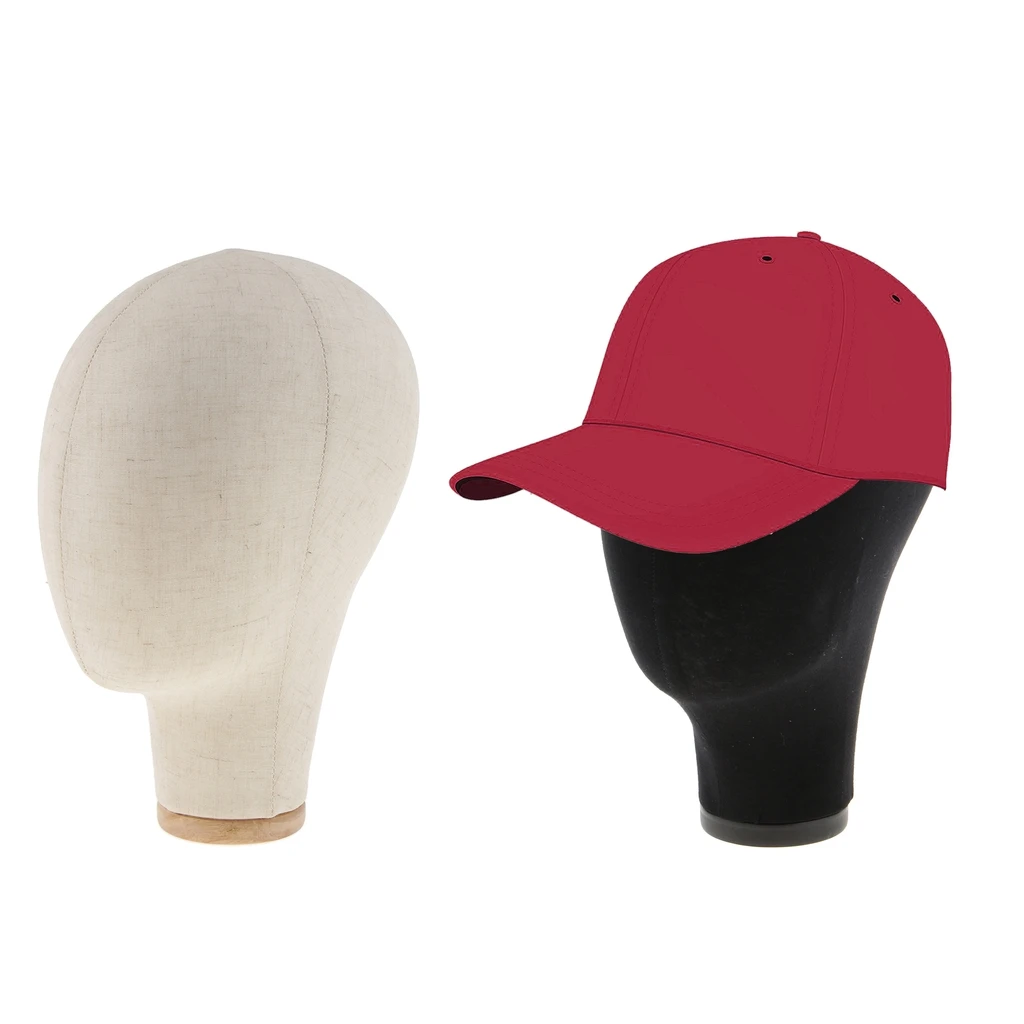 

21'' Size Canvas Block Wig Manequin Head for Wig Making Styling Hat Cap Jewelry Sundries Display with Mount Hole