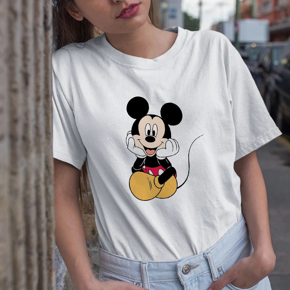 ディズニー 女性用ミッキーマウスの英国スタイルのtシャツ 女性用半袖tシャツ 柔らかな美的服 レジャー 白いプリントトップ 21 Tシャツ Aliexpress ディズニー 女性用ミッキーマウスの英国スタイルのtシャツ 女性用半袖tシャツ 柔らかな美的服 レジャー 白いプリントトップ 21 Tシャツ Aliexpress