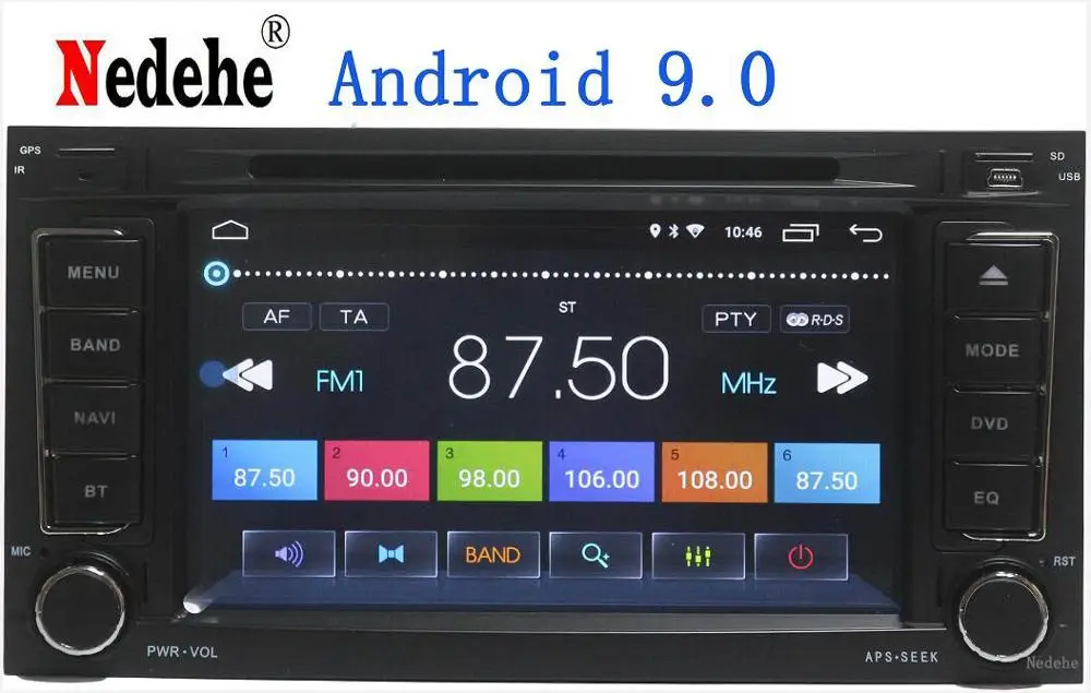 Автомобильный мультимедийный плеер Octa core Android 9 GPS 2 Din авторадио для VW/Volkswagen/Touareg