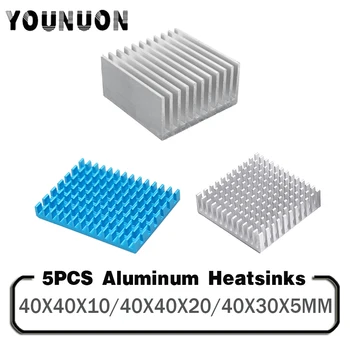 

5 Pieces 40mm Aluminum Heatsinks 40x40x11mm 40x40x20mm 40X30X5MM Aluminum Heatsink Radiator Heat Sink Cooling