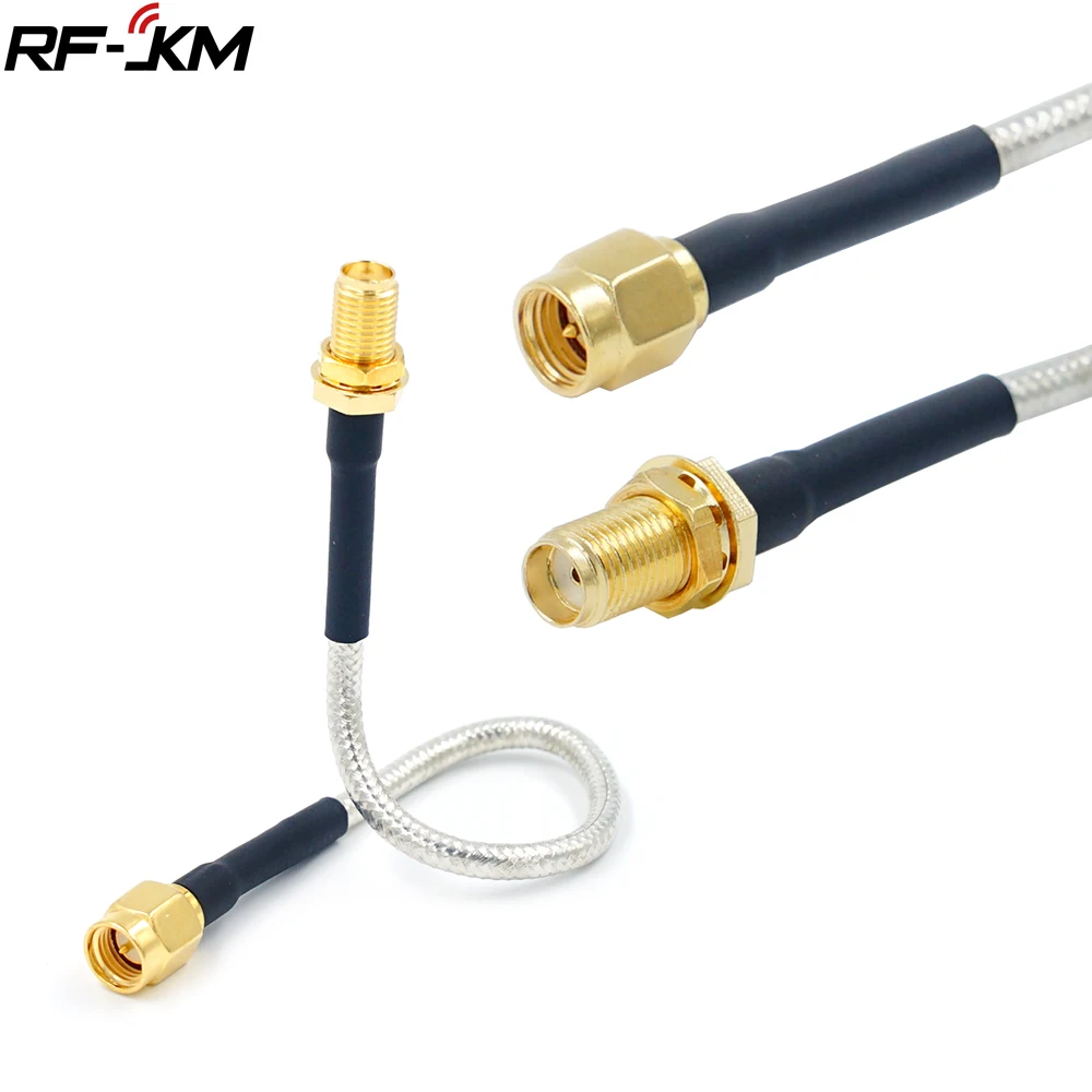 10PCS Halbstarre RG402 0.141 "Silber Kabel Sma-buchse auf SMA Stecker RF Koaxial Verlängerung Jumper zopf Draht