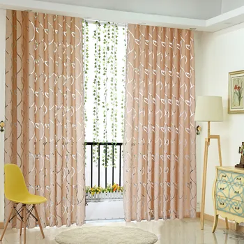 

20# 1 Pc Vines Leaves Tulle Door Window Curtain Drape Panel Sheer Scarf Valances Curtains For Living Room Bedroom Gordijnen