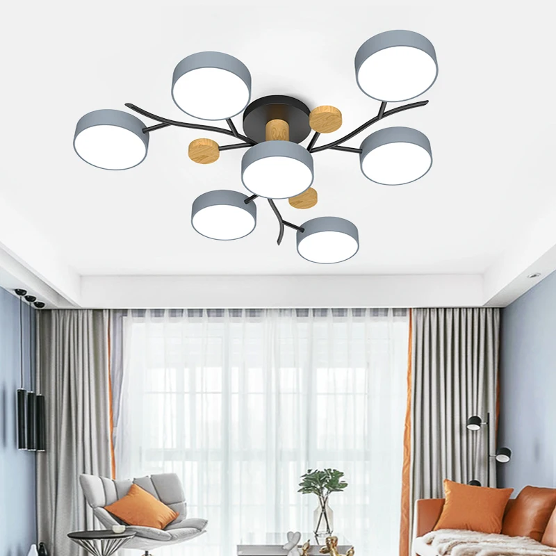 Factory direct new Nordic modern living room LED ceiling lamp bedroom lamp restaurant LED chandelier hotel lamp LED lamp ► Photo 1/6