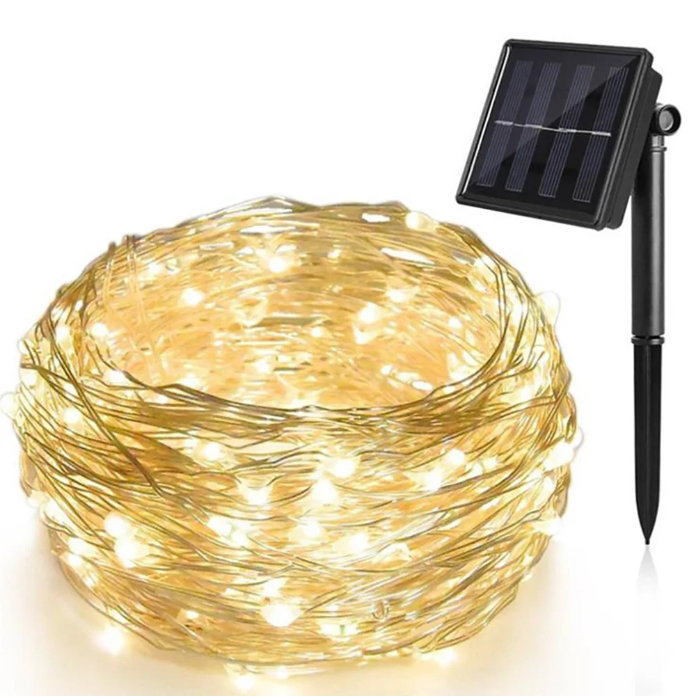 

Solar Powered Copper Wire 8 Modes Fairy Lights Indoor Outdoor Lighting Solar String Lights LED Decorative String Ligh