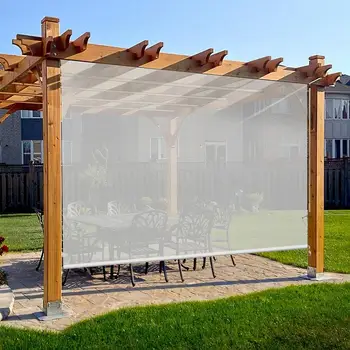

Keego Exterior Roller Shade Cordless Outdoor Roller Blinds Light Filtering Sun Shade With 80% UV Protection Shade Privacy Screen