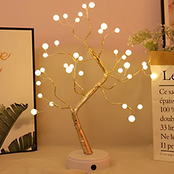 

Bonsai Style Holiday Led Light Copper Wire DIY Brightness Party Firework Night Light Tree Shape 36leds 108leds Home Decoration