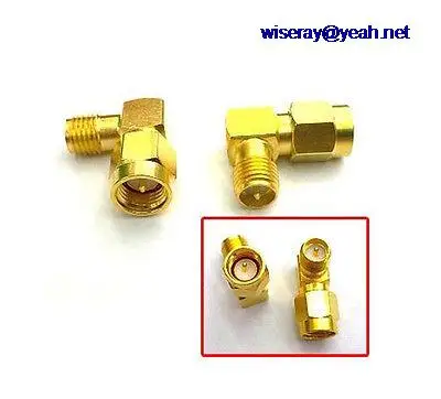 

DHL/EMS 250pcs SMA Plug male to RP SMA Jack female adapter right angle Connector adapter-A7