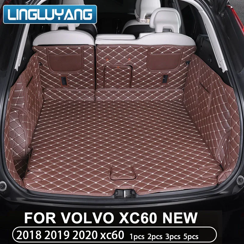 Для Volvo xc60 2018 2019 2020 коврик для багажника полный объемный Ковер задний короб