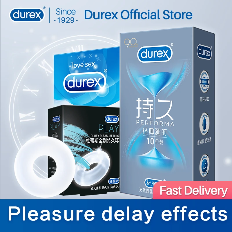 Durex Kondom Kesenangan Panjang Klimaks Aman Tunda Kinerja Tahan Lama Klimaks Kontrol Kondom Cincin Ayam Lengan Penis Kondom Aliexpress