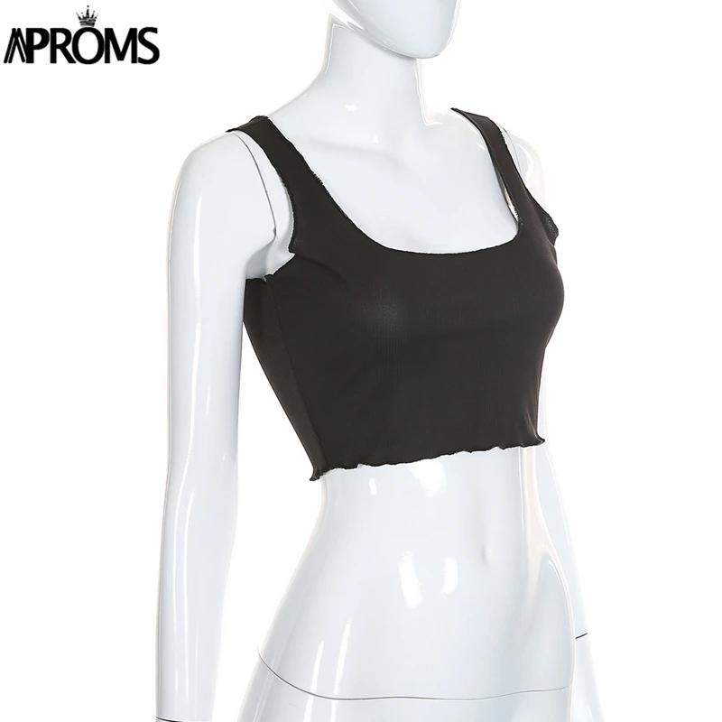 Aproms, яркие цвета, базовый укороченный топ, 90 s, для девушек, топ на бретелях, для женщин, лето, повседневные, без рукавов, белые, укороченные, женские Т-образные топы, майки