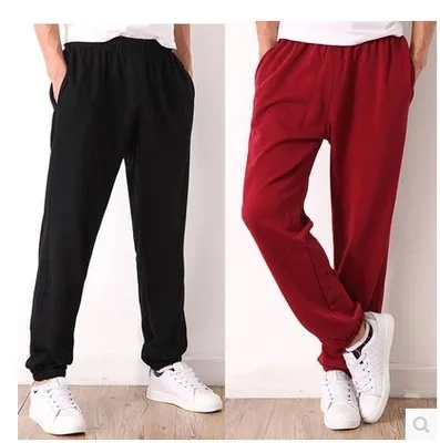 

Spring Summer Athletic Pants Men Thin Trousers Straight-Cut Cotton Casual Pants Extra-large Sweatpants Loose-Fit Running Pants