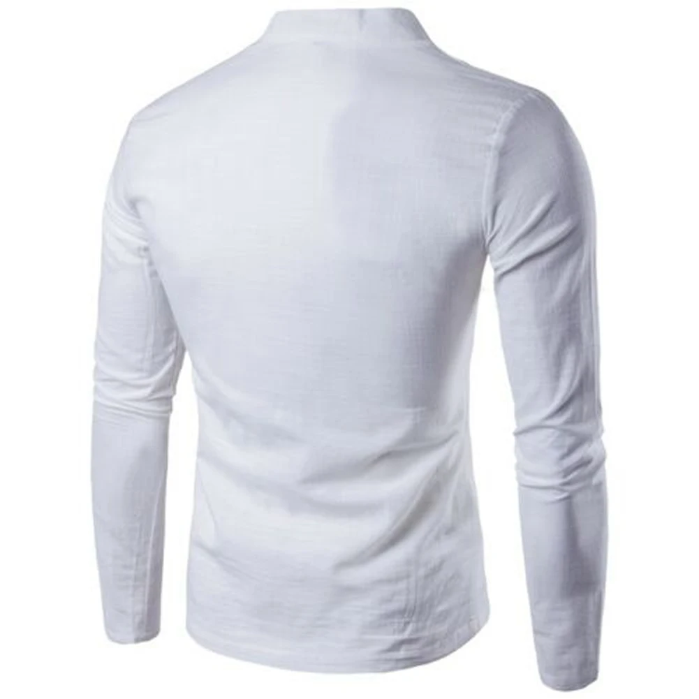 Модные мужские рубашки с длинным рукавом хлопковые однотонные Повседневные базовые рубашки мужские топы для отдыха пуловеры для фитнеса Camisa плюс размер