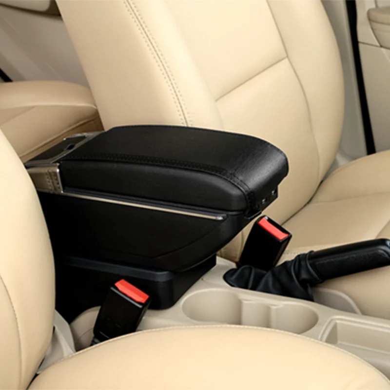 Подлокотник коробка для Opel Astra H USB зарядка повышает двухслойный центральный консольный ящик для хранения с подстаканником пепельница аксессуары - Название цвета: D style All Black