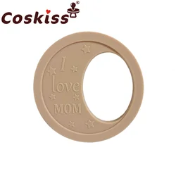 Coskiss Silicone Moon Teether Food Grade DIY Pacifier Chain Accessories Cartoon Baby Teething Rodent Molar Mini Teether Moon