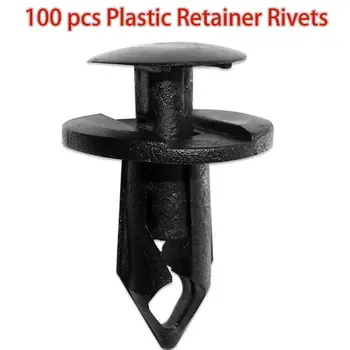 

Fit Bumper Retainer Clips​ 8mm Hole Car Body Plastic Fender Push Black