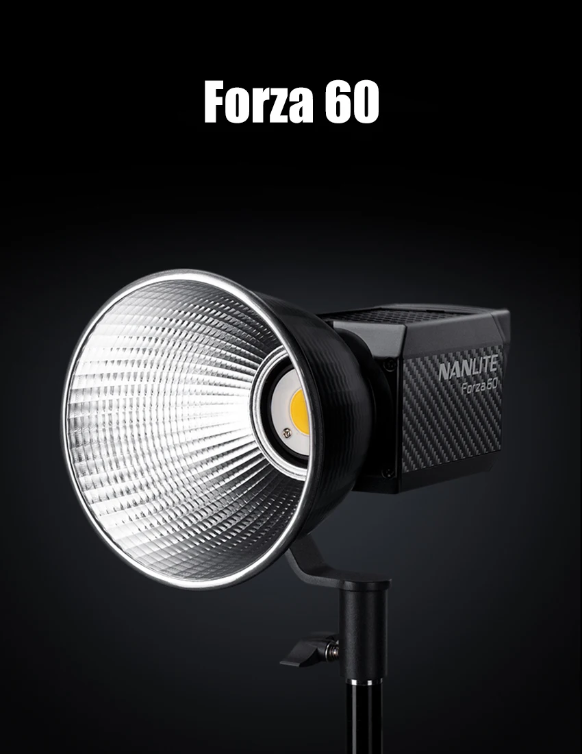 NANLITE Nanguang Forza 60 фотостудия светильник ing 60 Вт Светодиодный светильник 5600 к наружный моно светильник COB светильник вспышка стробоскоп светильник лампа