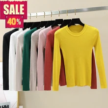 10 видов цветов, распродажа, Осень-зима, женский, женский, длинный рукав, вырез лодочкой, облегающий, Вязанный свитер, femme, корейский пуловер, джемпер