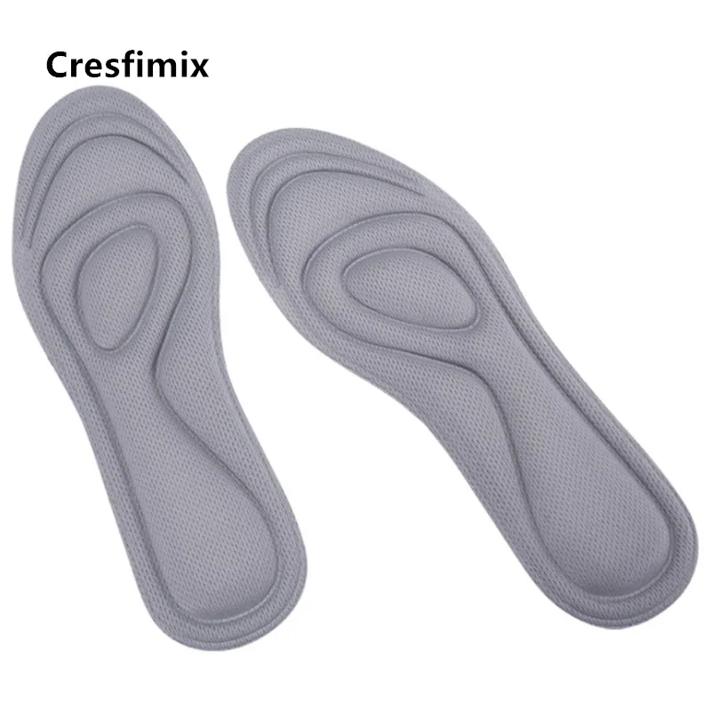Cresfimix semelle de chaussures, унисекс, светильник, поглощающий пот, серая обувь, стельки для мужчин размера плюс, мягкие стельки для ног a5593