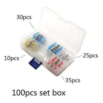 

100 pcs Heat Shrink Butt Solder Sleeve Wire Connectors Terminals Waterproof Tube Electrical Wire Insulated