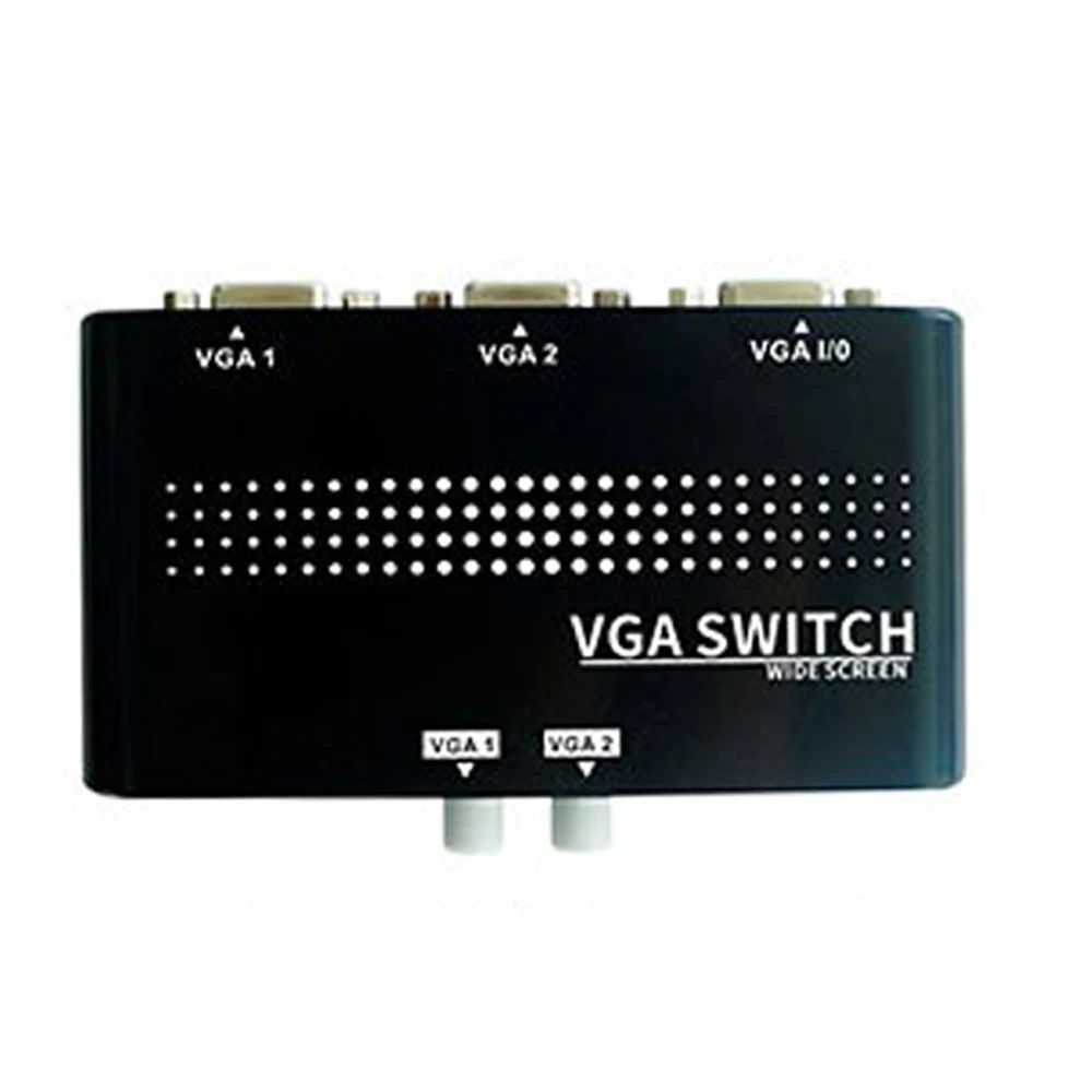 2 In 1 Out VGA/SVGA Manual Sharing Selector Switch Switcher Box Original For LCD PC Switches Display 1080 HD Video Converter vga kvm switch,1080p splitter adapter
