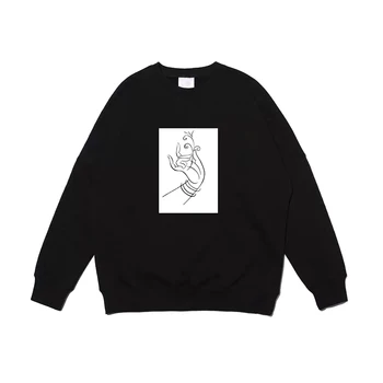 

elegant buddha zen hand oriental art Cotton fleece men women O neck sweatshirts natural thick warm fabric no cap hoodies