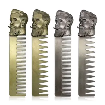 

Portable Home Travel Styling Kit Men Beard Care Tool Zinc Alloy Beard Comb Goatee Comb Facial Hair Trimmer Carding Tool