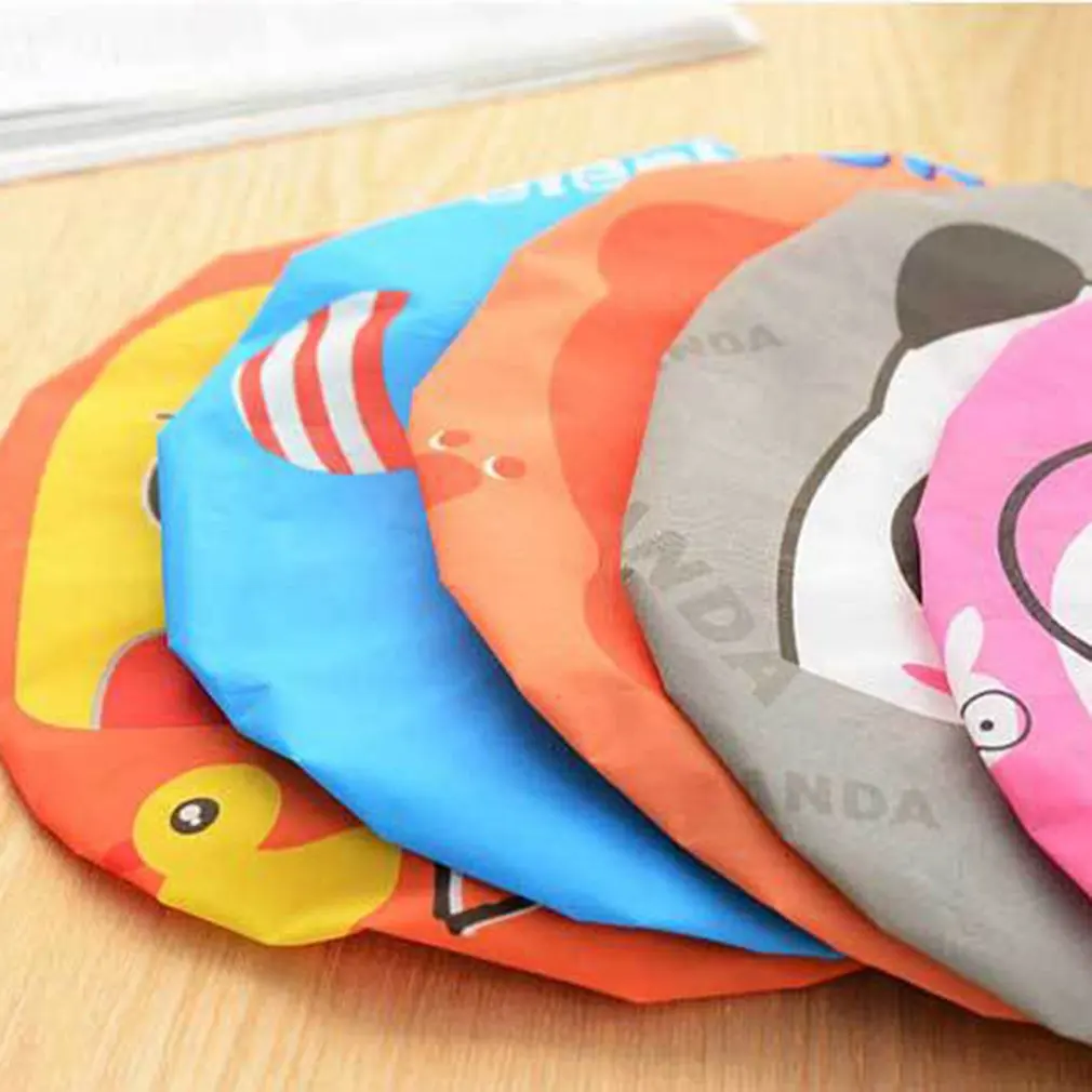 Women Shower Caps Cartoon Animal Printed Shower Bath Cap Waterproof PVC Elastic Design Adults Bathing Cap Lady Hair Cover
